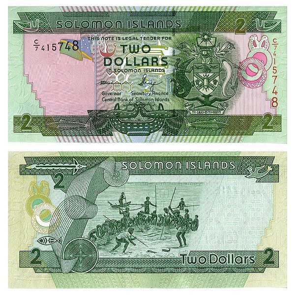 Ilhas Salomão - Cédula de 2 Dollars 2011 - P25a - FE