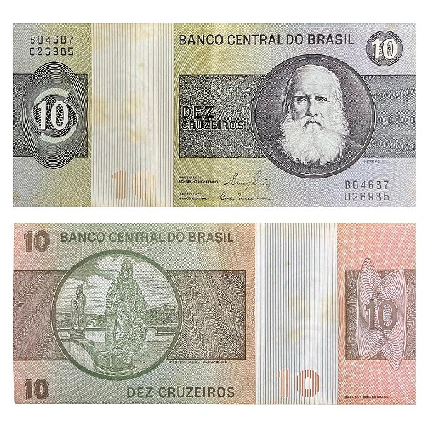 Brasil - Cédula de 10 Cruzeiros 1980 C-141 - Dom Pedro II - Soberba