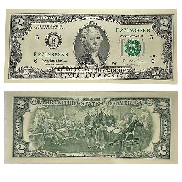 Estados Unidos - Cédula de 2 Dollars 1995 - P-497f - Letra F (Atlanta) - FE