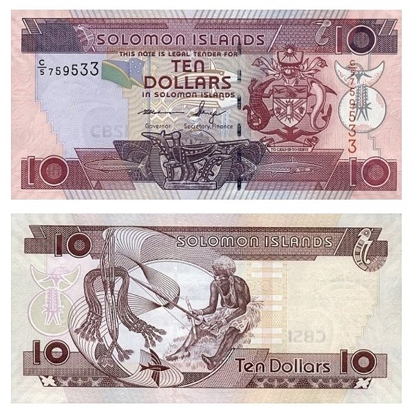 Ilhas Salomão - Cédula de 10 Dollars 2011 - P27a - FE