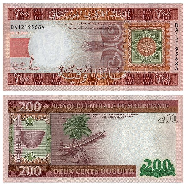 Mauritania - Cédula de 200 Ouguiya 2013 - P-17a - FE