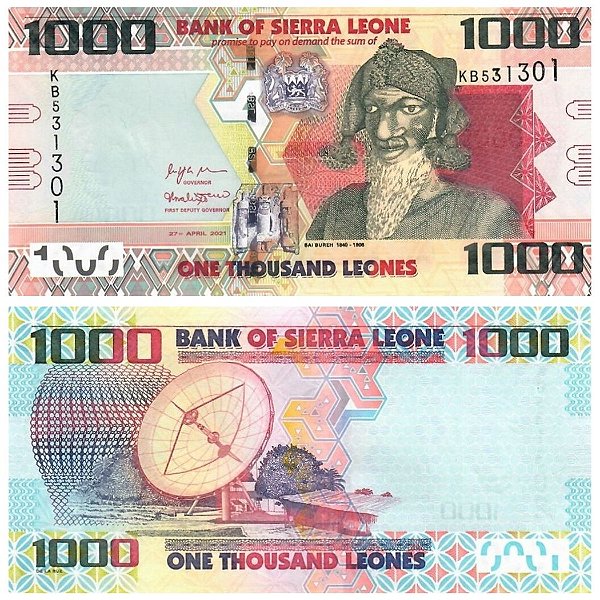 Serra Leoa - Cédula de 1.000 Leones 2021 - P-30f - Bai Bureh - FE