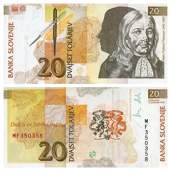 Eslovenia - Cédula de 20 Tolarjev 1992 - P-12a - FE