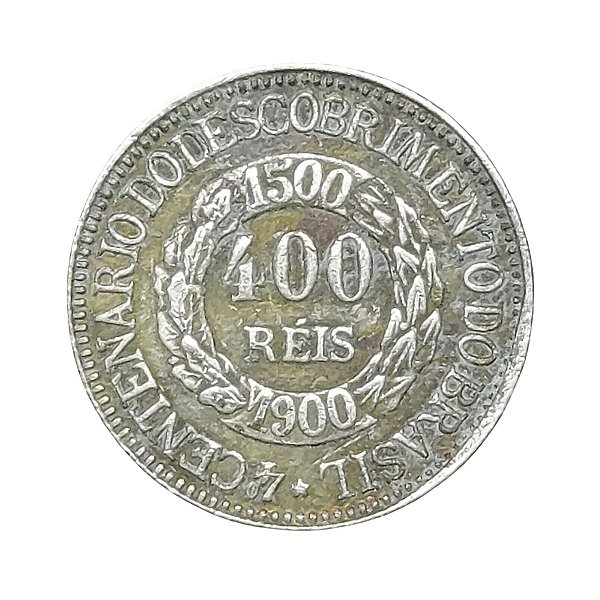 Réplica da Moeda de 400 REIS 1900 - FC