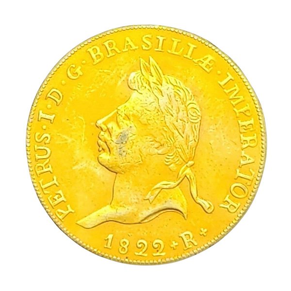 Réplica 6400 Réis 1822 R - Peça da Coroação - (Coroação D.pedro I) - FC