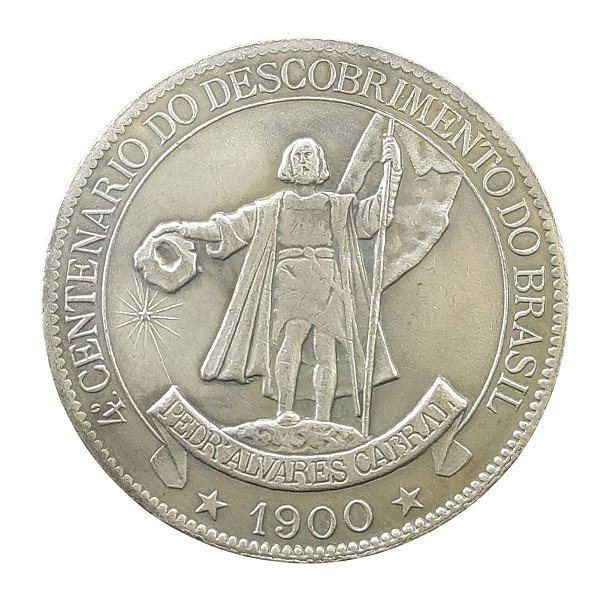 Réplica da Moeda de 4000 REIS 1900 - 16 Raios - FC