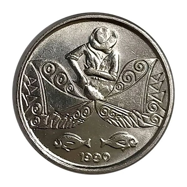 Réplica da Moeda de 5 Centavos 1990 Pescador - FC