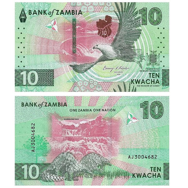 Zambia - Cédula de 10 Kwacha 2024 - P-62a - Hibrida - FE