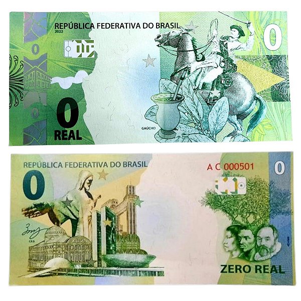 Brasil - Cédula de Zero Real 2022 - GAUCHO - Série AC - FE