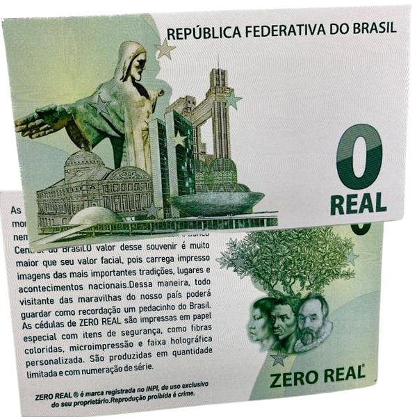 Brasil - Folder vazio para Cédula de Zero Real - FE