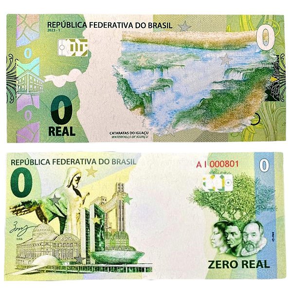Brasil - Cédula de Zero Real 2023 - PR / Cataratas do Iguaçu - Série AI - FE
