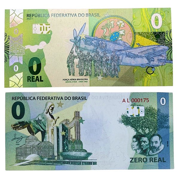Brasil - Cédula de Zero Real 2023 - FAB / Força Expedicionária Brasileira - Série AL - FE