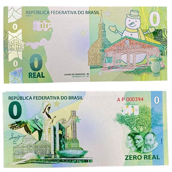 Brasil - Cédula de Zero Real 2023 - RS / Gramado - Série AP - FE