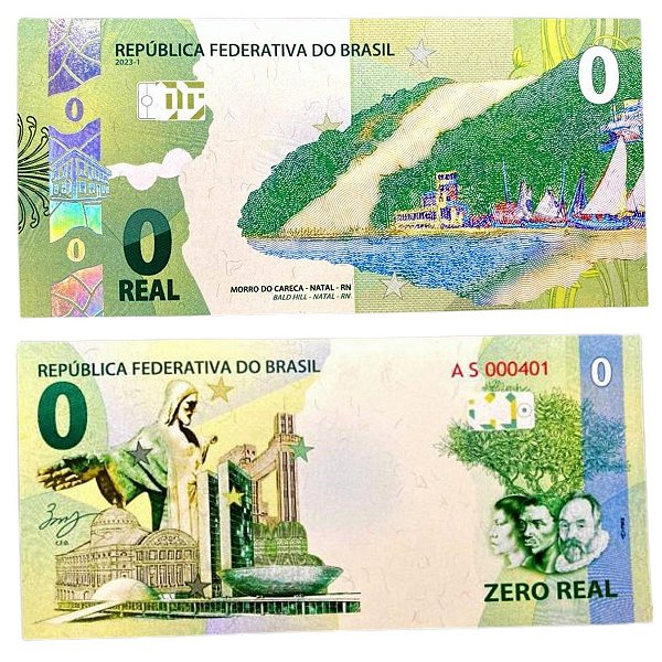 Brasil - Cédula de Zero Real 2023 - RN / Morro do Careca - Série AS - FE