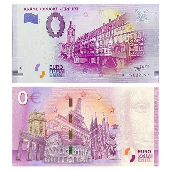 Zero Euro - Alemanha - Cédula de 0 Euro 2017 - Kramerbrucke / Erfurt - FE