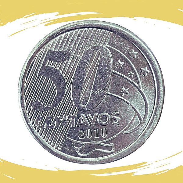 Moeda de 50 Centavos 2010 - RARA - V-555 - FC