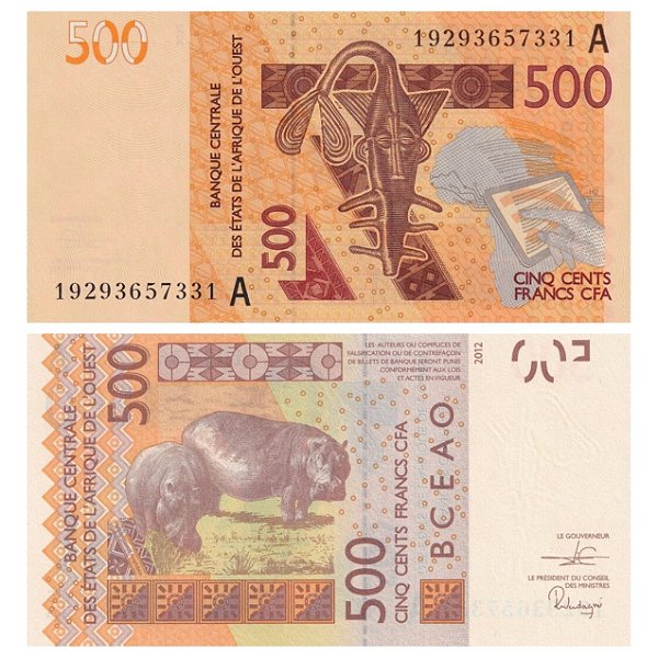 Costa do Marfim - Cédula de 500 Francs CFA 2019 - P-119Ah - FE