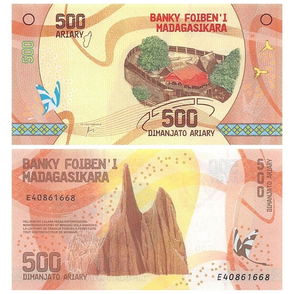 Madagaskar - Cédula de 500 Ariany 2017 - P-99a - FE