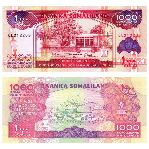 Somalilândia - Cédula de 1000 Shilings 2011 - P-20a - FE