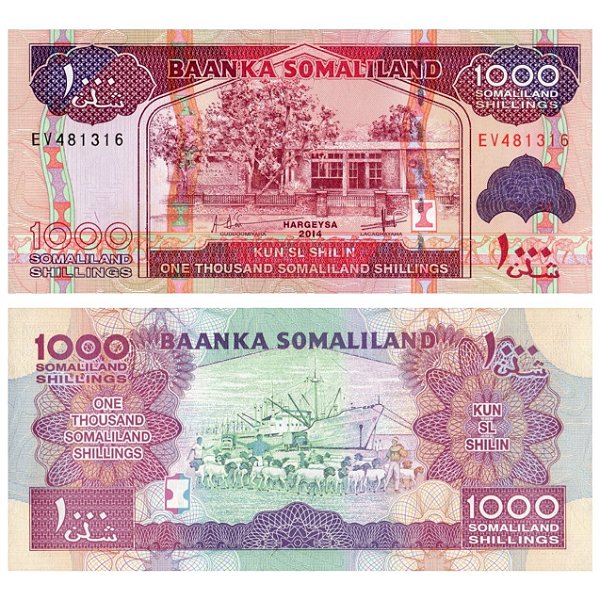 Somalilândia - Cédula de 1000 Shilings 2014 - P-20c - FE