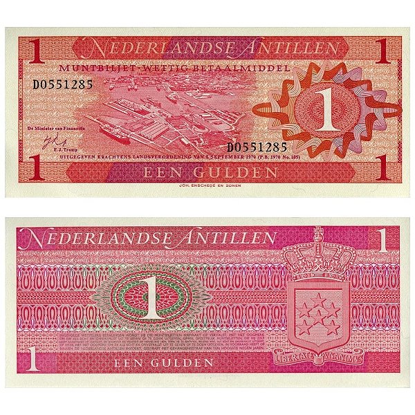 Antilhas Holandesas - Cédula de 1 Gulden 1970 - P20a - FE