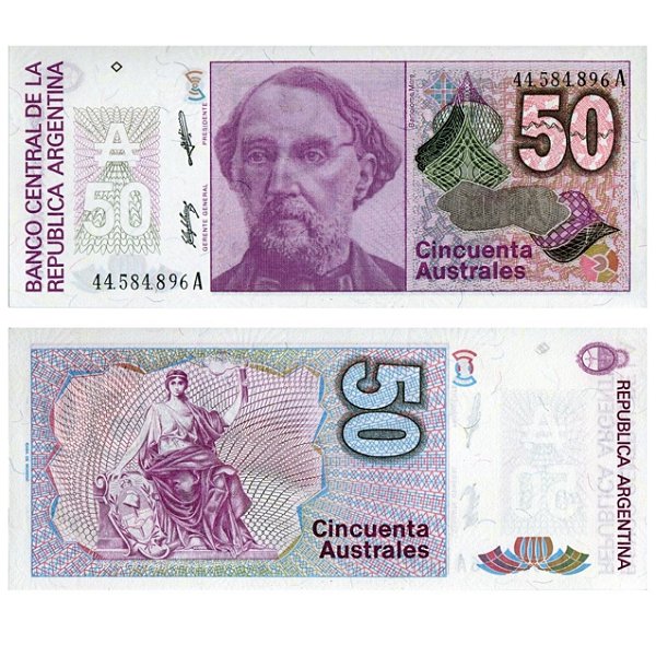 Argentina - Cédula de 50 Australes 1988 - P-326b - FE