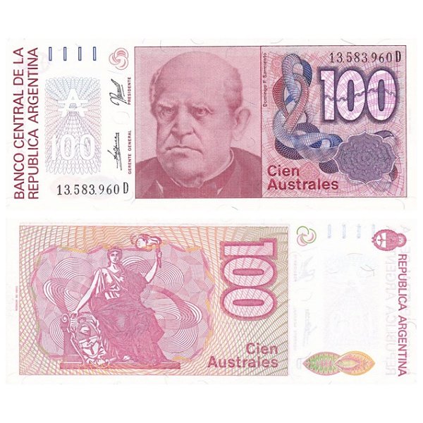 Argentina - Cédula de 100 Australes 1989 - P-327c - FE