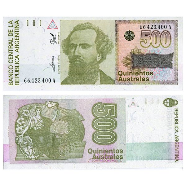 Argentina - Cédula de 500 Australes 1990 - P-328b - FE
