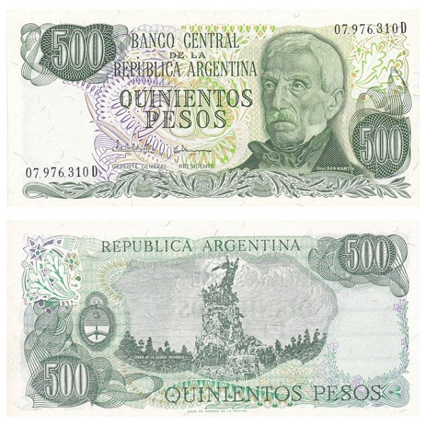 Argentina - Cédula de 500 Pesos 1982 - P-3303c - San Martin - FE