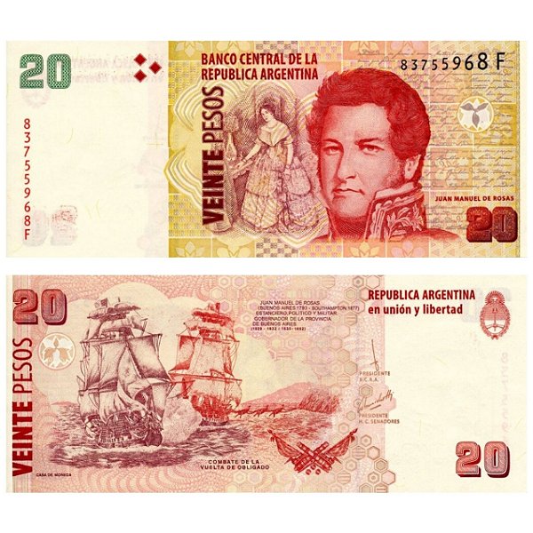 Argentina - Cédula de 20 Pesos 2018 - P-355b - Juan Manuel Rosas - FE