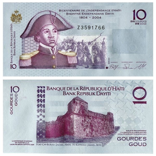 Haiti - Cédula de 10 Gourdes 2010 - P-272d - Bicentenário - FE