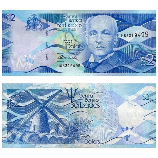 Barbados - Cédula de 2 Dollars 2013 - P-73a - John Redman Bovell - FE