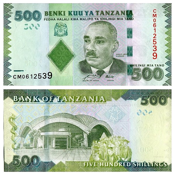 Tanzânia - Cédula de 500 Shilingi 2010 - P40a - FE