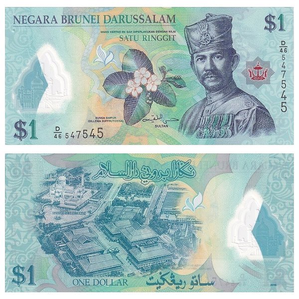Brunei - Cédula de 1 Ringgit 2016 - P-35c - Polìmero - FE