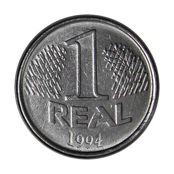 Moeda de 1 Real 1994 - V-454 - Aço Inox - 1ª Familia do Real - 24.0mm - 4.30g - Circulada