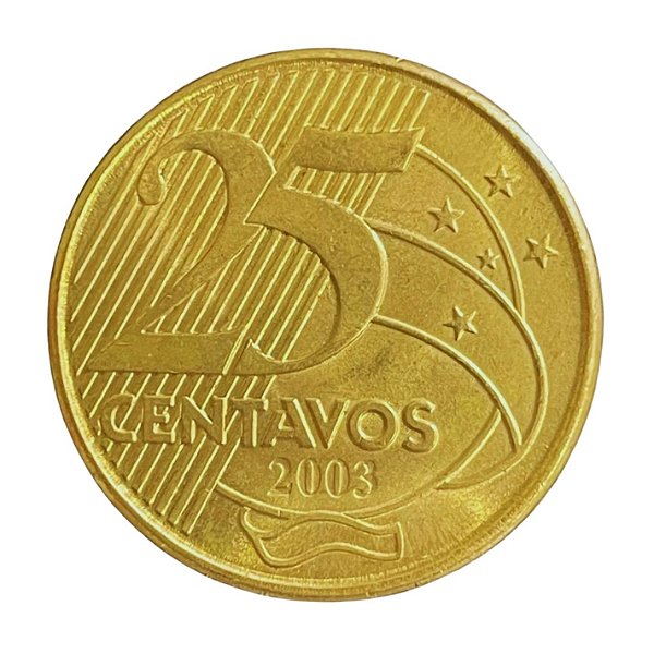 Moeda de 25 Centavos 2003 - RARA - V-523 - FC