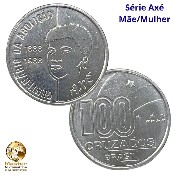 Moeda de 100 Cruzados 1988 - Série Axé Mãe - V-403b - Comemorativa - Circulada