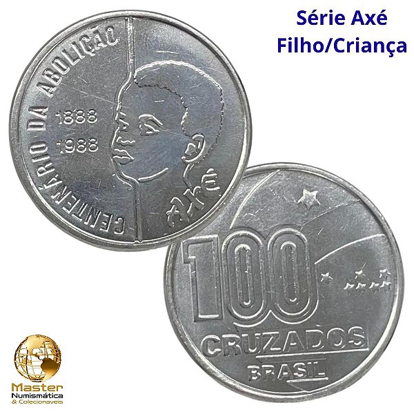 Moeda de 100 Cruzados 1988 - Série Axé Filho - V-403c - Comemorativa - Circulada