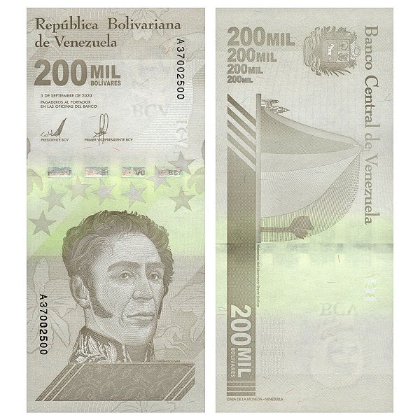 Venezuela - Cédula de 200 Mil Bolivares Soberanos 2020 - P-112a - FE
