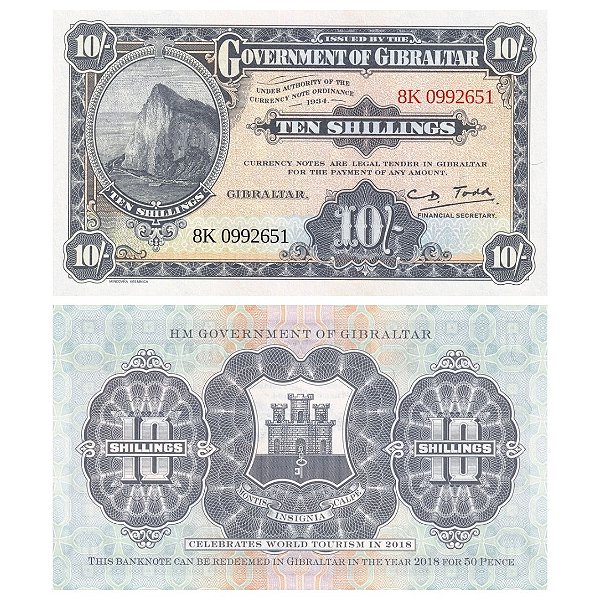 Gibraltar - Cédula de 10 Shillings 2018 - P-41a - FE