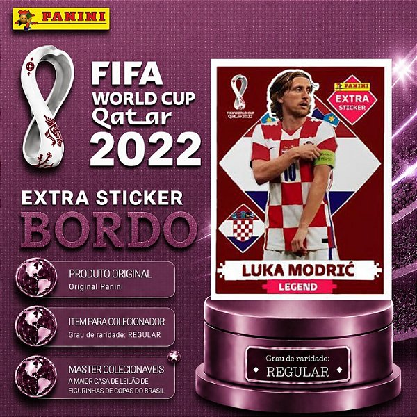 2022 Extra Legend - Luka Modric Bordô (Base) - Croácia - Original Panini - Copa do Mundo do Qatar 2022