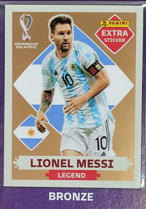 Extra Legend - Lionel Messi Bronze - Argentina - Original Panini - Copa do Mundo do Qatar 2022