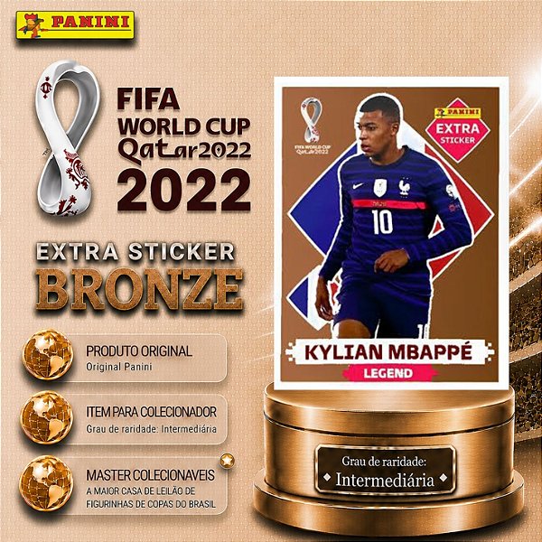 2022 Extra Legend - Kylian Mbappe Bronze - França - Original Panini - Copa do Mundo do Qatar 2022