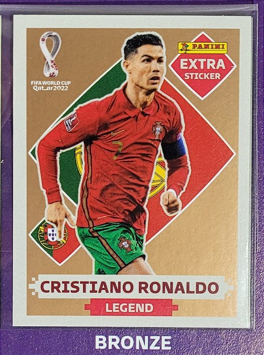 Extra Legend - Cristiano Ronaldo Bronze - Portugal - Original Panini - Copa do Mundo do Qatar 2022