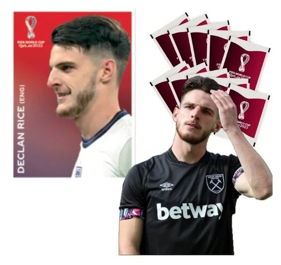 Figurinha Coca Cola C5 - Declan Rice (ENG) - Álbum da Copa 2022 - Original Panini