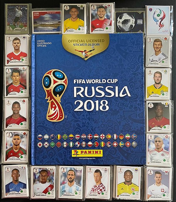 Copa 2018 - Álbum + Todas as 682 Figurinhas para Colar - World Cup Russia 2018