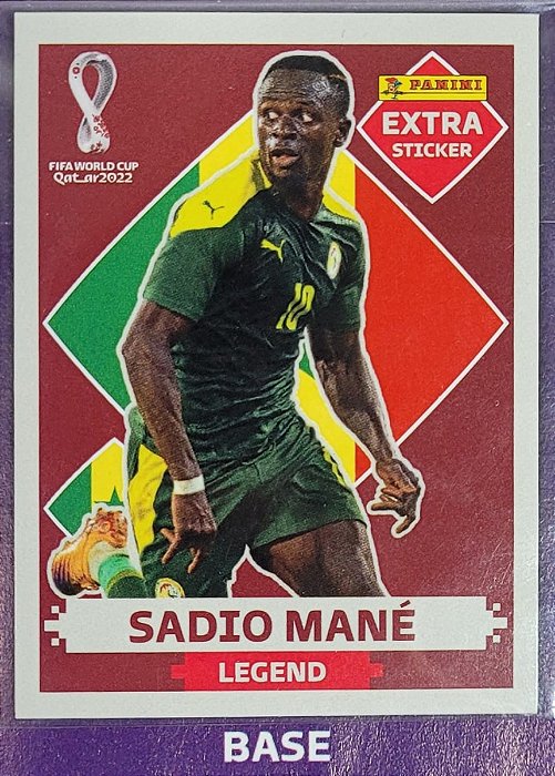 Extra Legend - Sadio Mané Bordô (Base) - Senegal - Original Panini - Copa do Mundo do Qatar 2022