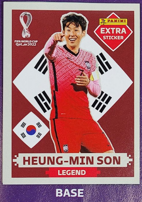 Extra Legend - Heung-Min Son Bordô (Base) - Coréia do Sul - Original Panini - Copa do Mundo do Qatar 2022