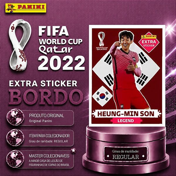 2022 Extra Legend - Heung-Min Son Bordô (Base) - Coréia do Sul - Original Panini - Copa do Mundo do Qatar 2022