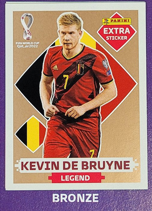 Extra Legend - Kevin de Bruyne Bronze - Bélgica - Original Panini - Copa do Mundo do Qatar 2022